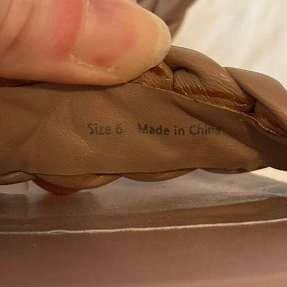 Dolce Vita Clear Taupe Braided Block Heel Sandal Size 6 - Picture 7 of 7